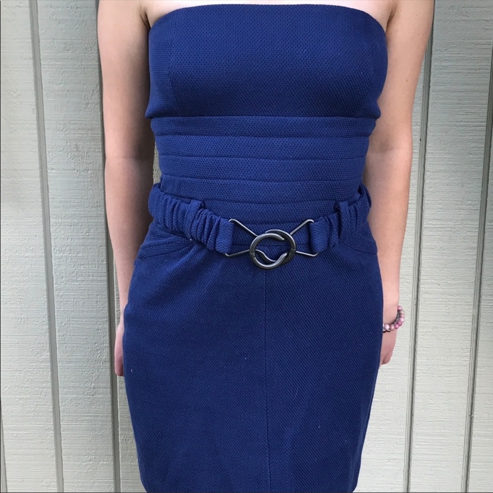 M Missoni Royal Blue Strapless Dress AUTHENTIC